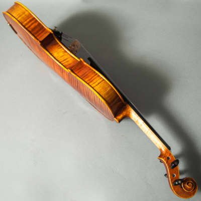 Professional Hand Made Violins 4/4 Full Size Beautiful Flamed Back Limited Quantity (FL004-EB-DX700) image 2