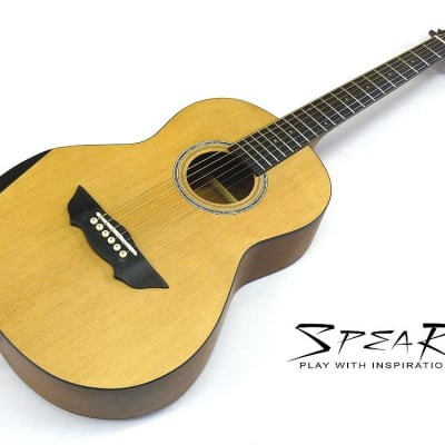 Travel-Guitar / Reise-Gitarre SPEAR® SP 70P E, mit Tonabnehmer und EQ, incl. dick gefüttertes Gigbag for sale