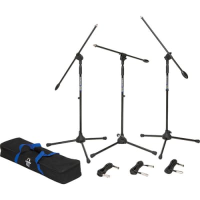 Samson BL3VP Ultra-Light Boom Mic Stand (3 Pack) w/ Cables and Bag image 1