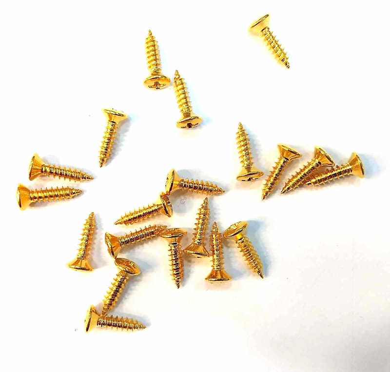 Pickguard Screws Fender Style 20 Pieces Gold image 1