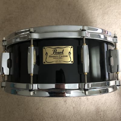 Pearl 14”x5.5” Masters Custom MMX snare drum Piano Black image 1