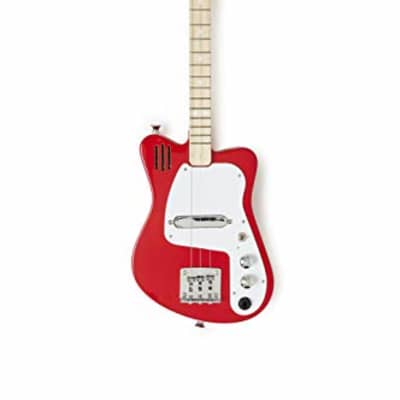 Loog Mini Electric kids Guitar for Beginners built-in Amp Ages 3+ Learning App and Lessons Included Red image 1