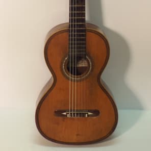 Salvador Ibanez 19th Century Handmade Parlour Classical made in Spain Natural Wood Finish image 3