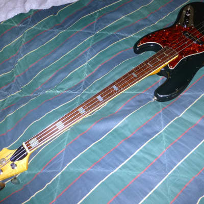 Vintage Teisco Custom Ordered Fretless Jazz Bass Copy 1976 Brazilian Rosewood Fingerboard Long Scale Black Rare 1 of a Kind? image 4