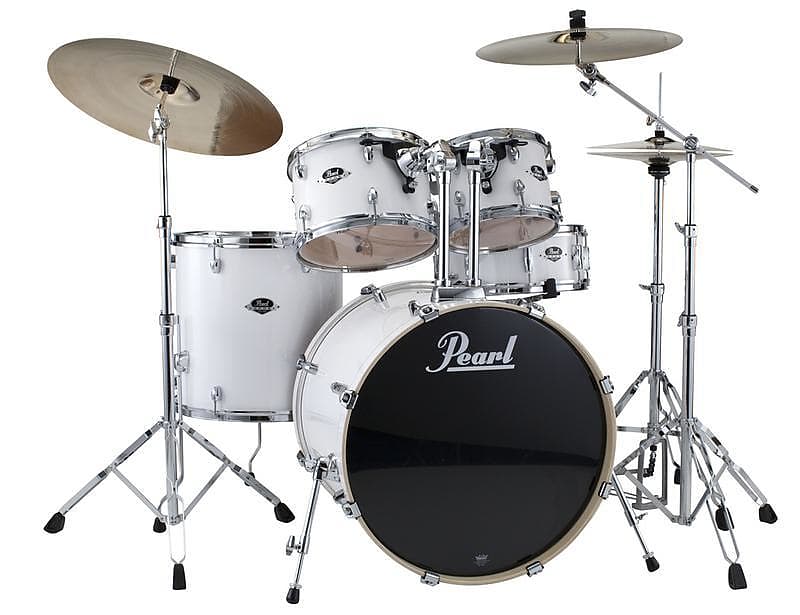 Pearl Export 5-pc. Drum Set w/830-Series Hardware Pack PURE WHITE EXX725S/C33 image 1