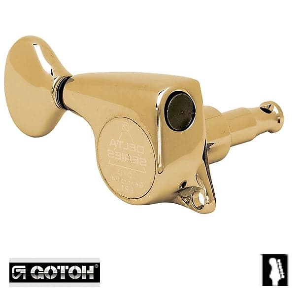 Gotoh Lefty 510 Delta Series 6 InLine Tuners 18:1 Gold TK-7260-L02 image 1