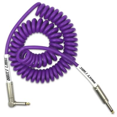 BULLET CABLE 15′ PURPLE COIL CABLE for sale