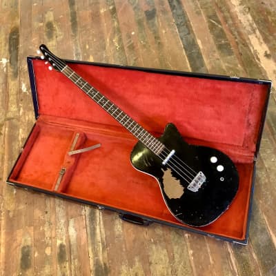 Silvertone 1444 bass guitar c 1960’s Black beauty original vintage USA harmony for sale