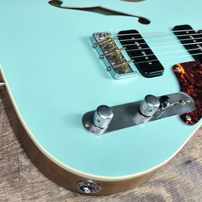 MyDream Partcaster Custom Built - Green Natural Thinline Lollar image 7