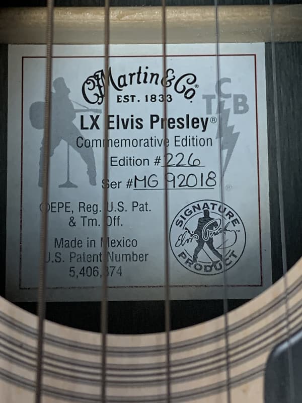 Martin Little Guitar Elvis Presley LX Limited Edition #226 - Comes With  Soft Martin Bag