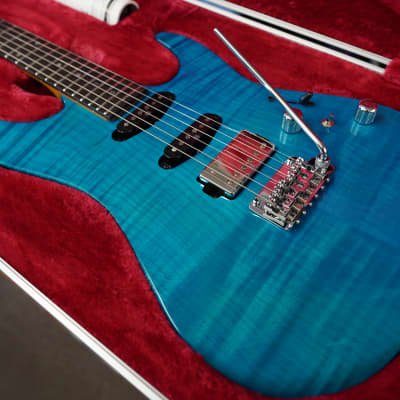 Ibanez Signature MMN1 Martin Miller - Transparent Aqua Blue 6-String Electric Guitar w/ Hardshell Case (2023) image 11
