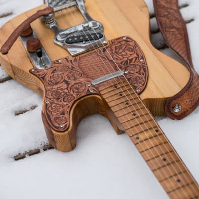 Gepetto B16, Tooled Leather Pickguard and Strap image 2