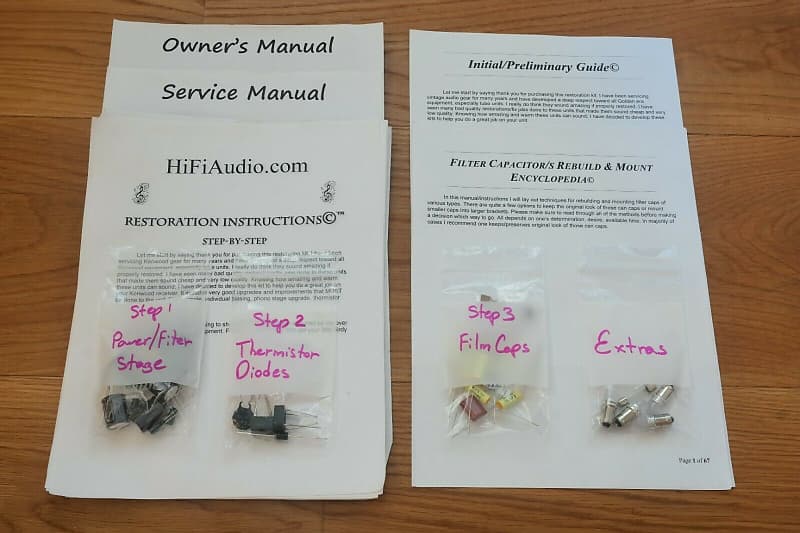 Scott 310D restoration kit filter capacitor repair rebuild fix  			