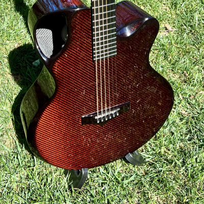 Emerald X30 Acoustic/Electric Guitar, Red Carbon Fiber, Incredible! for sale