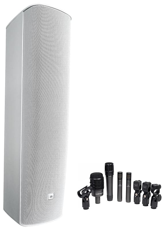 JBL CBT 1000 1500w White Swivel Wall Mount Line Array Column Speaker+4 Drum Mics image 1