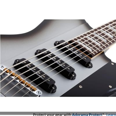 Schecter 363 Robert Smith UltraCure VI Guitar, Rosewood Fretboard, Silver Burst Pearl image 13