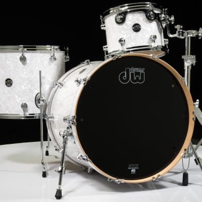 DW Performance Series 3pc Drum Kit White Marine 12/16/22 image 1