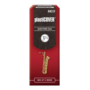 Rico RRP05BSX350 Plasticover Baritone Saxophone Reeds - Strength 3.5 (5-Pack)