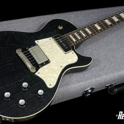 Patrick James Eggle Guitars Macon Vintage in Grained Black w/ Pearloid Headstock image 2