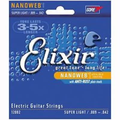 Elixir 12002 Nanoweb Nickel Plated Steel Electric Guitar Strings