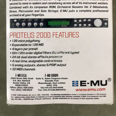 E-MU Systems *NOS* Proteus 2000 Expansion Card Orchestral Sessions Vol. 1: Section Strings image 2