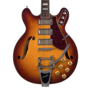 Airline Guitars H78 - Honeyburst - Vintage Reissue Semi Hollow Electric Guitar - NEW! image 3