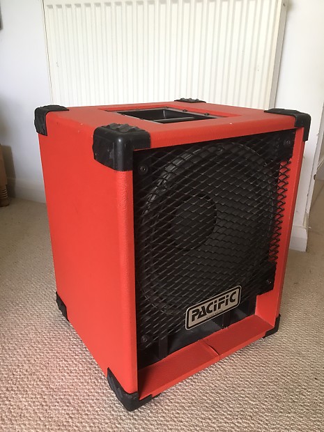 Pacific Wood Works 1x12 guitar cabinet 90s Red tolex | Reverb