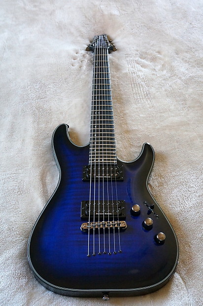 Schecter Blackjack SLS C-7 Blue 7 String Electric Guitar P Passive 26.5