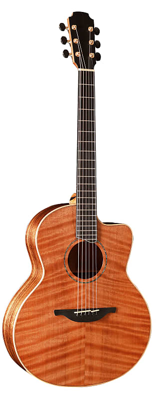 Hsienmo curly redwood tasmanian blackwood guitar with case image 1