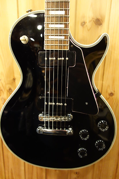 Burny 　レスポールカスタム　P90 Burny Les Paul Custom P-90 Black Japan | Reverb
