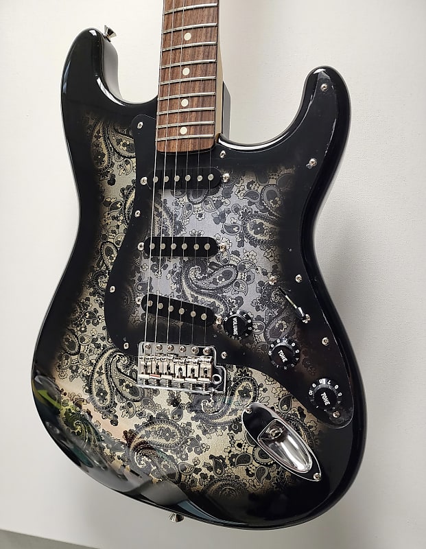 Fender MIJ Limited Edition Black Paisley Stratocaster | Reverb