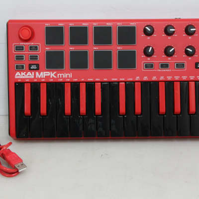 Akai MPK Mini 25-Key MIDI Controller - Black & Red