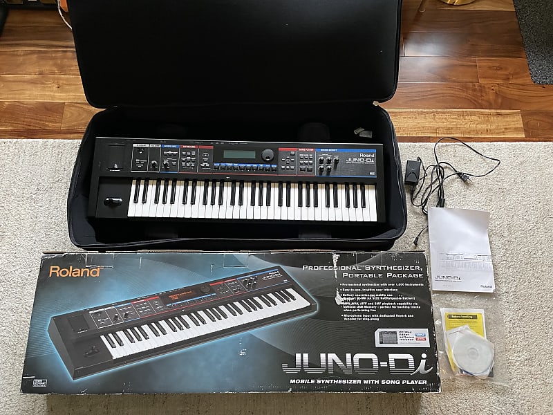 Roland Juno Di 61-Key Synthesizer 2010s - Black image 1