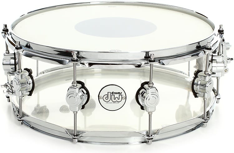 DW Design Series Acrylic Snare Drum - 5.5 x-14 inch - Clear image 1