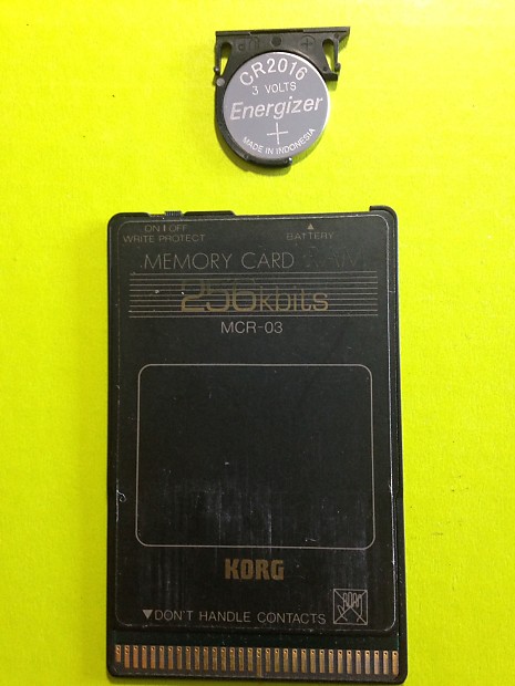 Korg MCR 03 M1 M1r EX M3r 256k Memory Card - New Battery DDD 1