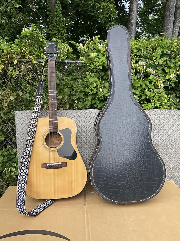 1970's Madeira Guild A20 Acoustic Guitar With Vintage Bobby Reverb