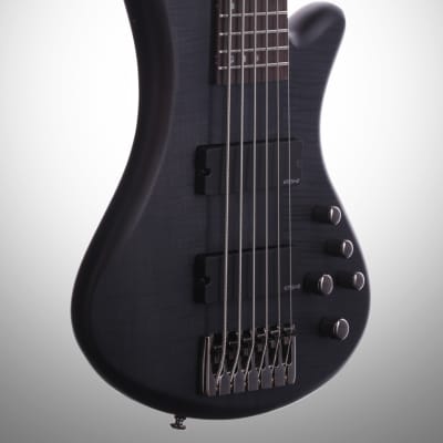 Schecter Stiletto Studio-6 6-String Electric Bass, See Thru Black Satin image 3