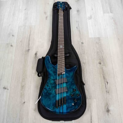 Spector NS Dimension 4 Multi-Scale Bass, Wenge Fretboard, Black & Blue image 10