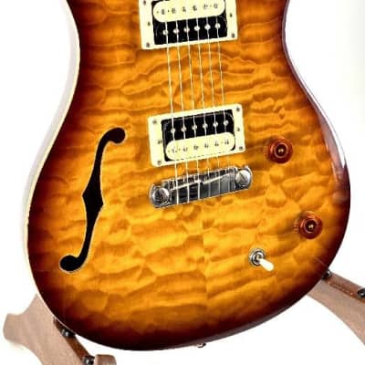 USED Paul Reed Smith PRS SE Custom Semi Hollow Body Quilt Top Amer Burst image 2