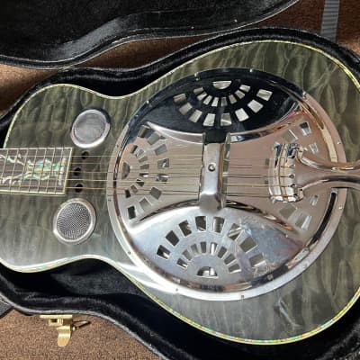 Used Michael Kelly Bayou Deluxe Resophonic square-neck RESONATOR guitar DOBRO w/ Case image 2