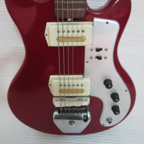 Vintage 1960s Guyatone Red Guitar Time Warp Mint Box Pick Ultra Rare Teisco Japan image 6