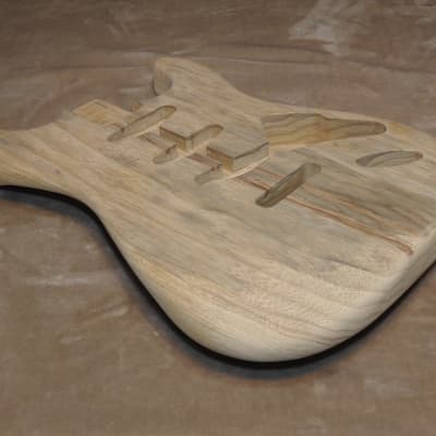 Unfinished 1 Piece White Limba/Korina Stratocaster Body S/S/S Pickup Routes Very Light 3 Pounds 6.2 Ounces! image 10