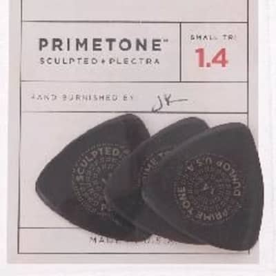 Dunlop 516P14 Primetone Small Tri Grip 1.4mm Triangle Guitar Picks (3-Pack) - Brown image 1