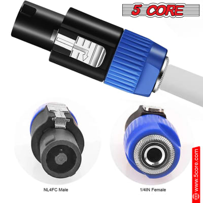 5 Core 2 Pieces Speakon To 1/4 Adapter Connector, Upgraded 1/4 Female To Male Connector Speaker SPKN ADP 2PCS image 8
