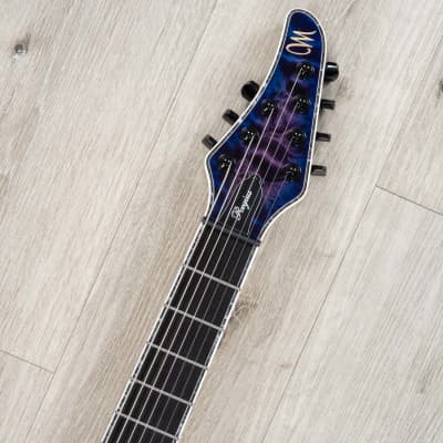 Mayones Regius 7 7-String Guitar, 4A Quilted Maple Top, Transparent Dirty Purple Blue Burst Gloss image 9