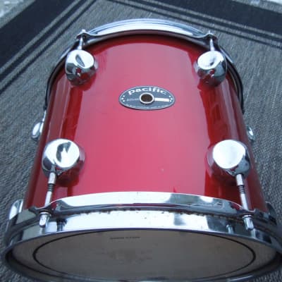 Pacific/DW 10x12 tom drum red red image 5