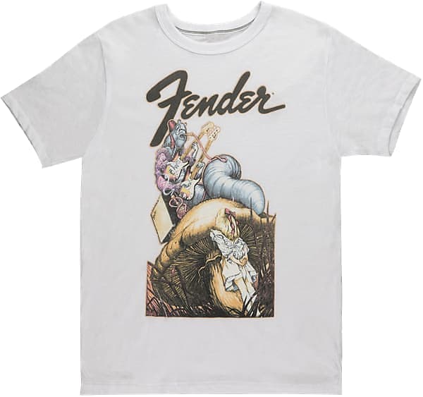 Genuine Fender Guitar Playing Slug Men's Crew T-Shirt, White, XXL