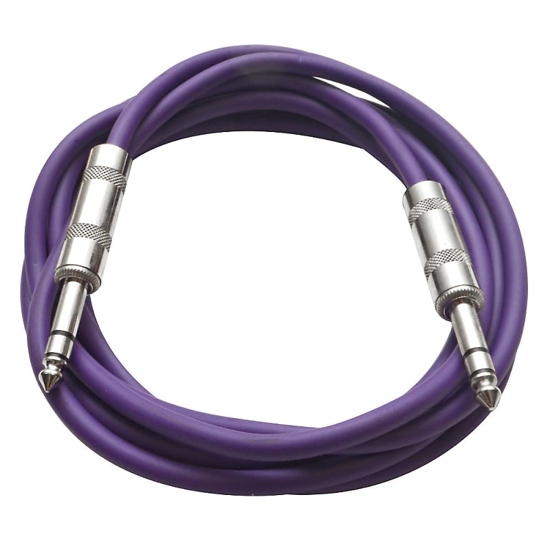 SEISMIC AUDIO - Purple 1/4" TRS 10' Patch Cable Effects image 1