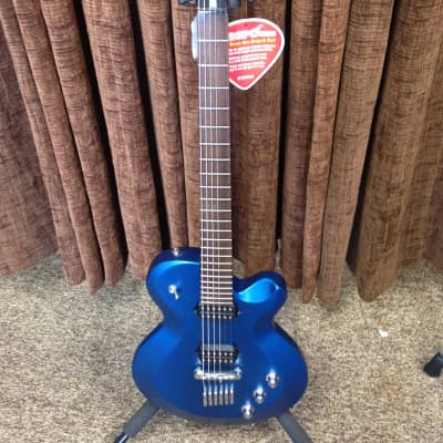 Yamaha  AES 820 D6 Drop 6 Baritone Electric Guitar Blue image 3