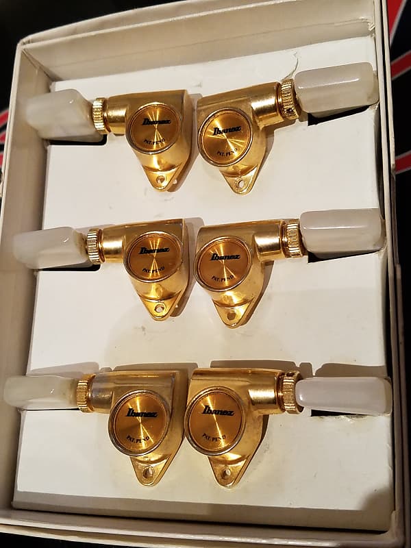 1980's Ibanez Artist Guitar Tuners Gold/Pearl Tuning Keys Reverb